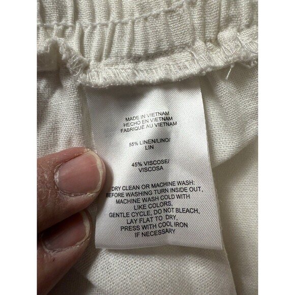 Jones New York Womens Crop Pants With Elastic Waist Band Stretch White Size 2X - Picture 11 of 16